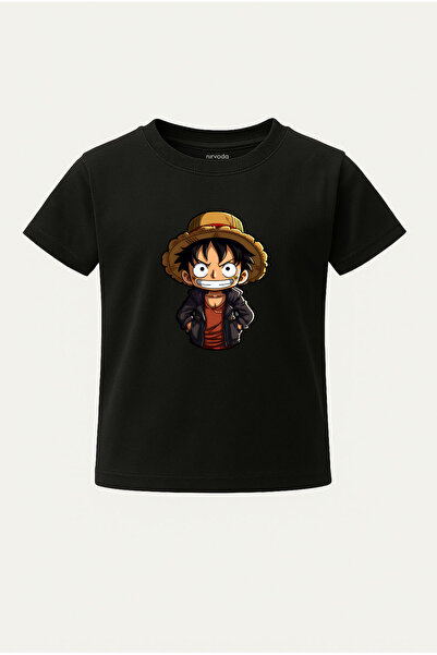 nirvoda Детска тениска Monkey D Luffy One Piece Style Printed Детска тениска
