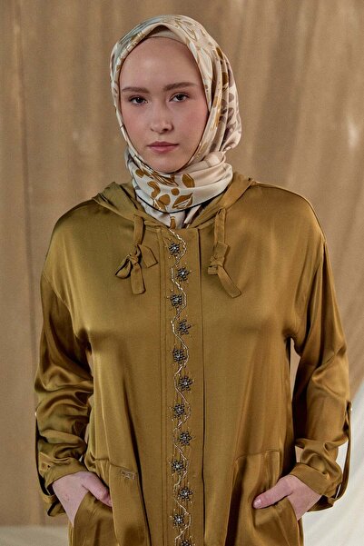 Setrms İşlemeli Floş Saten Tunik