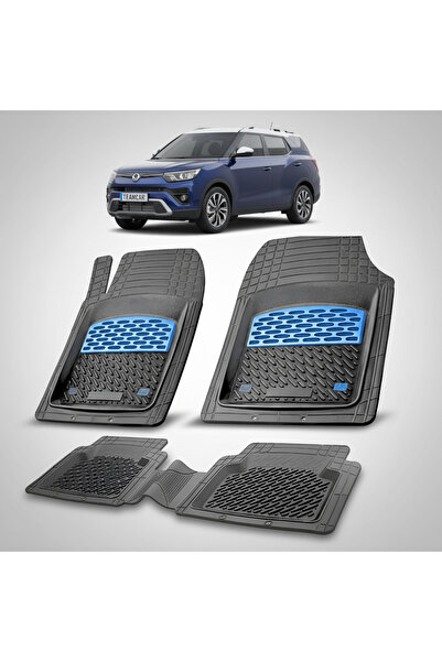 TEAMCAR Covorașe SsangYong Tivoli Grand compatibile 2021-2023 | Albastre