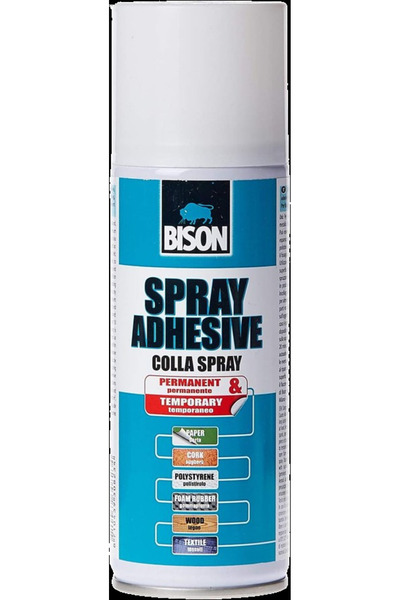 Bison Spray Adhesive High Tack Permanent Multi-Surface Industrial Can (200ml)