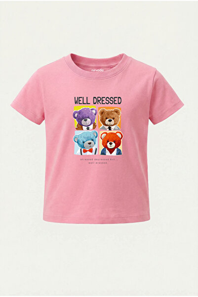 nirvoda Детска тениска с цветен принт на мече