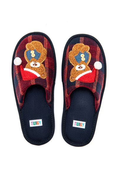 Twigy Miya Women, Waiter Size House Slippers Navy Blue 35/39