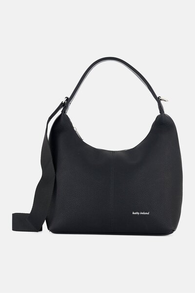 Kathy Ireland Women Brand Logo Hobo Bag, Black