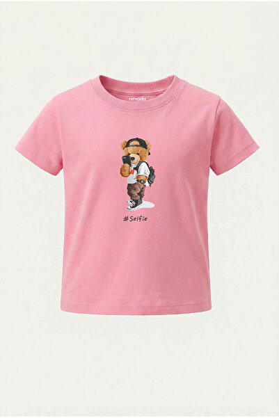 nirvoda Tricou pentru copii Selfie Style Ursuleț cu imprimeu Tricou pentru copii