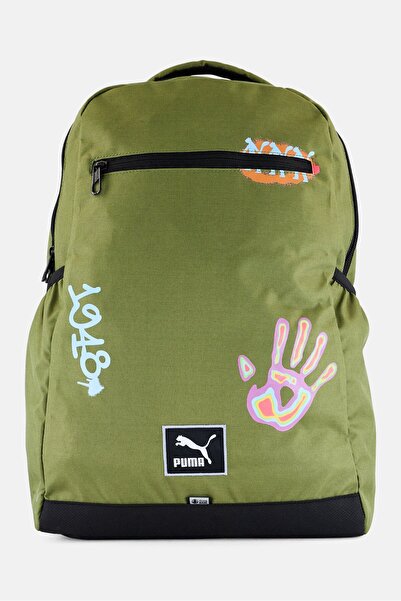 Puma Men Graphic Print Backpack, Olive