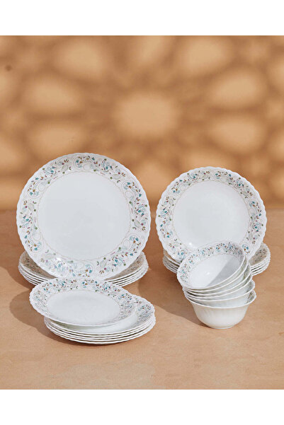 REDTAG طقم عشاء أبيض مكون من 24 قطعة