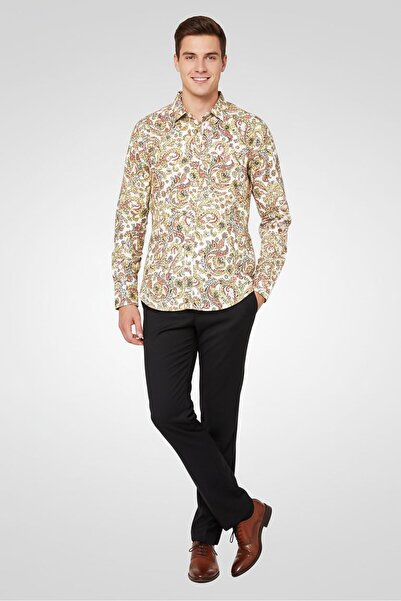 Replay Men Regular Fit Floral Print Long Sleeves Shirt, Muticolor