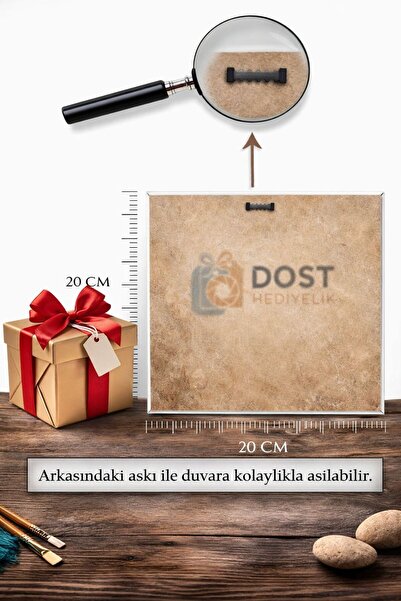 Dost DostHediyelik Nazar Boncuğu 20cm Çerçeveli Taş