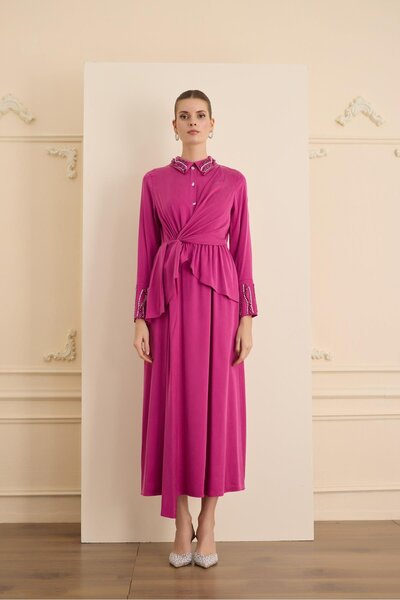 SENNA LUMIERE DRESS Fuşya