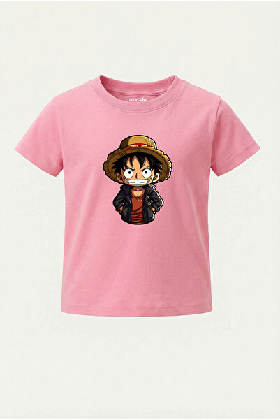 nirvoda Детска тениска Monkey D Luffy One Piece Style Printed Детска тениска
