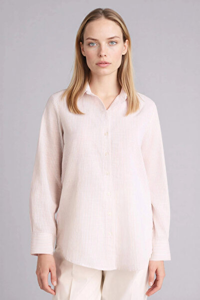 DeFacto H0909Axbg760 Beige Regular Fit Flared Cotton Tunic