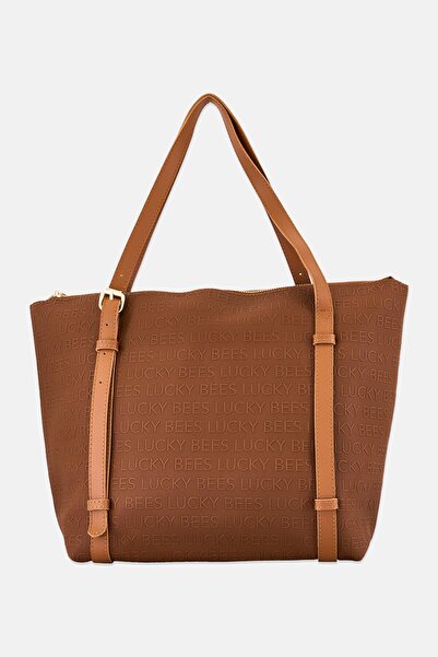 Lucky Bees Women Brand Bogo Tote Bag, Brown