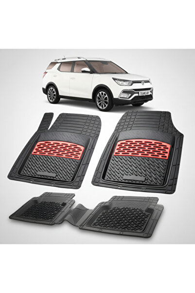 TEAMCAR Covorașe compatibile cu SsangYong Tivoli XLV 2016-2021 | Roșu