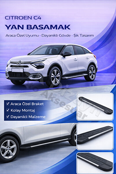 ACK Dizayn CİTROEN C4 2020+ ARACA ÖZEL YAN BASAMAK ALÜMİNYUM A+