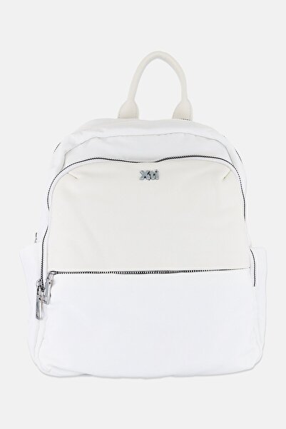 XTI Women Brand Logo Backpack 30 H x 32 L x 10 W cm, White
