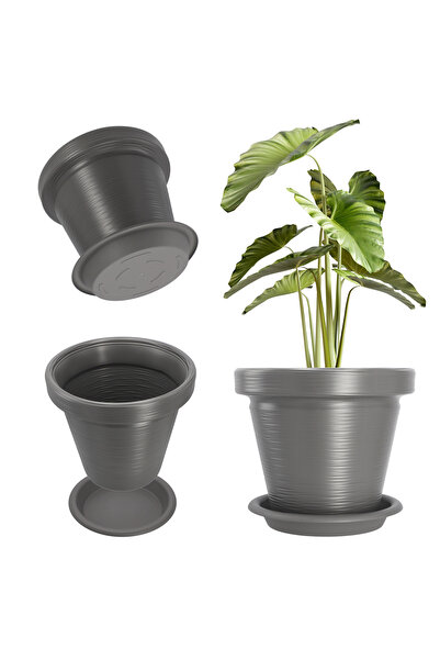 KADAX Ghiveci de flori, ghiveci de grădină pentru flori, capac cu suport, mar...