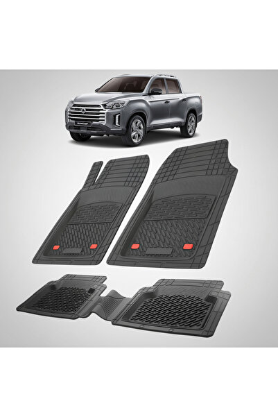 TEAMCAR Συμβατά πατάκια δαπέδου SsangYong Musso Grand 2018-2023 | Μαύρο