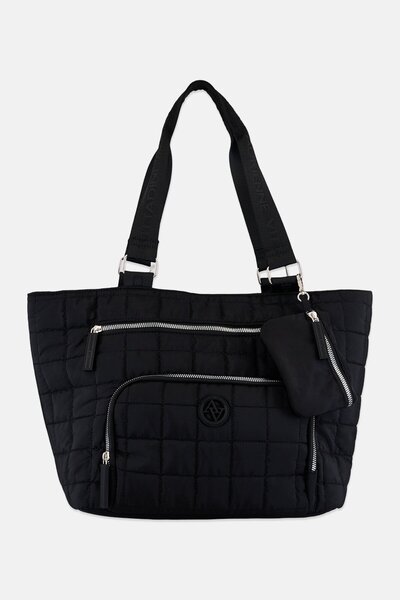 Adrienne Vittadini Women Brand Logo Tote Bag, Black