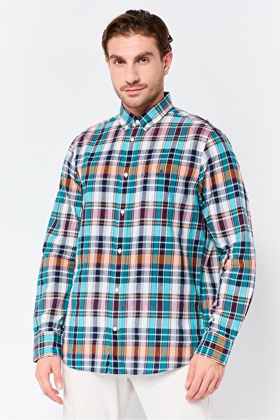 Gant Men Regular Fit Checkered Long Sleeve Casual Shirt, Multicolor