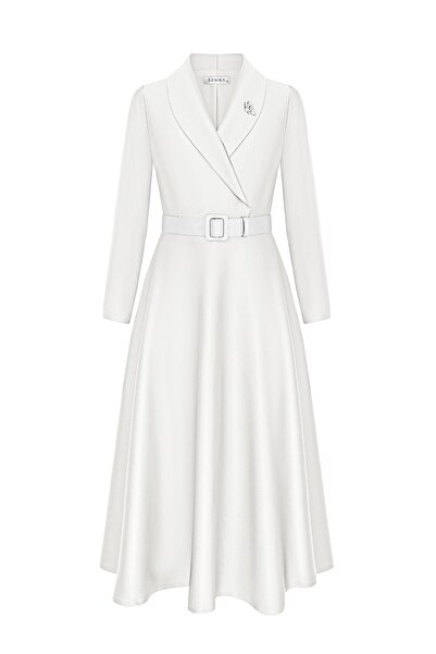 SENNA CATWALK DRESS Ekru