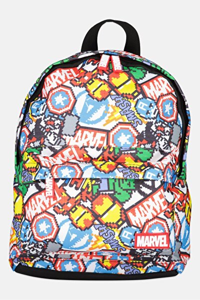 Marvel Kids Boy Allover Print Backpack, Multicolor