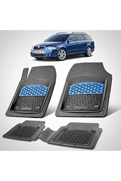 TEAMCAR Съвместими стелки за под за Skoda Octavia II Combi 2004-2013 | Сини