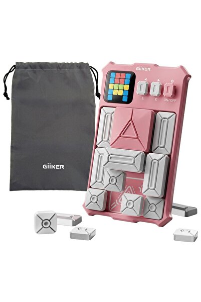 GIIKER Joc de puzzle electronic de strategie și logică, Super Slide, Roz, Gii...