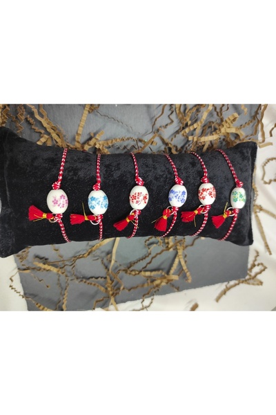 El Yapımı Yassı Desenli 6'li Martenicka Set