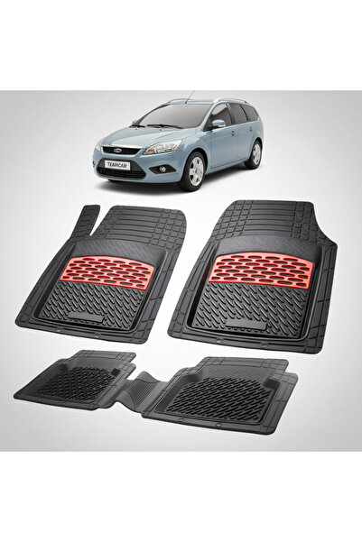 TEAMCAR Συμβατά πατάκια Ford Focus Mk2 Combi 5 Doors 2004-2011 | Κόκκινο