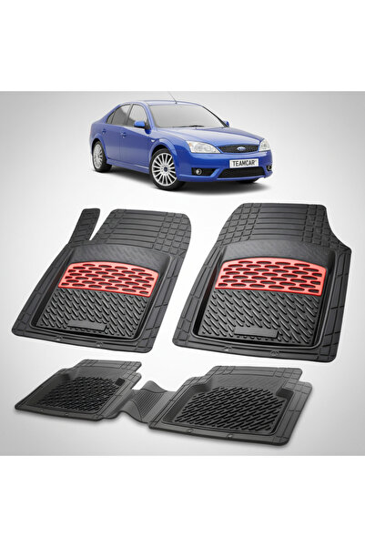TEAMCAR Πατάκια δαπέδου συμβατά με Ford Mondeo Mk3 Sedan 2000-2007 | Κόκκινα