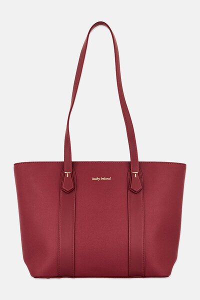 Kathy Ireland Women Brand Logo Tote Bag, Maroon