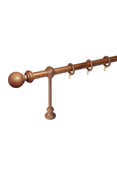 KLEIDECO galerie lemn 28 mm BERGAMO EXCLUSIV, simpla, stejar, 240 cm