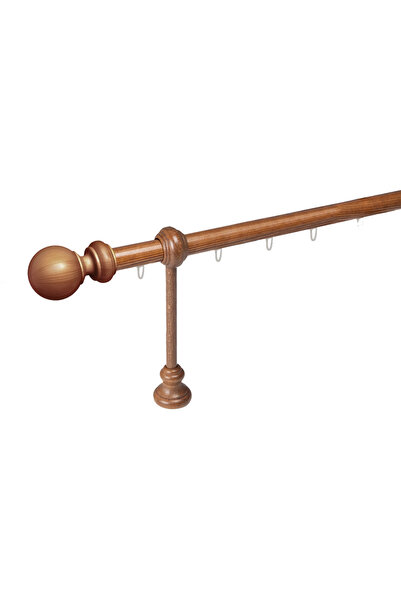 KLEIDECO galerie lemn 28 mm BERGAMO SUPER cu canal, simpla, stejar, 160 cm