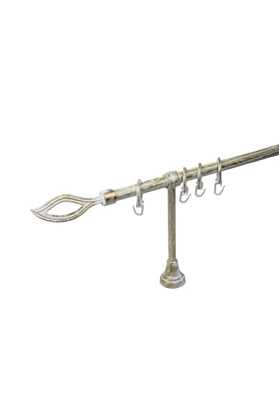 KLEIDECO galerie plastic 16 mm INNOVATIE simpla, alb-auriu, 160 cm, capete SA...