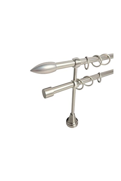 KLEIDECO galerie metal 16/16 mm COSTA RICA dubla, crom-mat, 120 cm, capete SA...