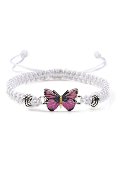 EFAYN.RO Women's bracelet, summer butterfly model with braided cord, butterfl...