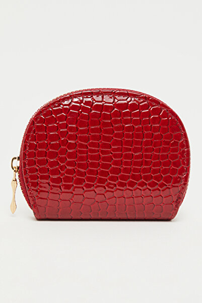 R&B Women's Wine Textured Coin Pouch