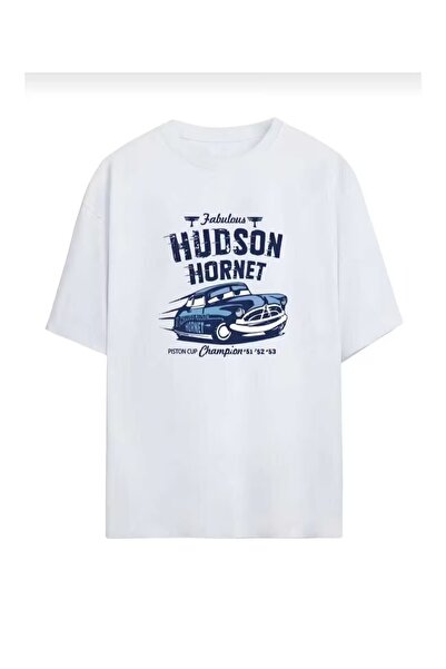 LAYORA Unisex Women Men Hudson Hornet Printed Oversized T-Shirt