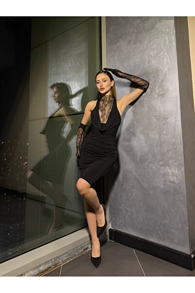 FİNNS Lace Garnilo Short Dress with Gloves