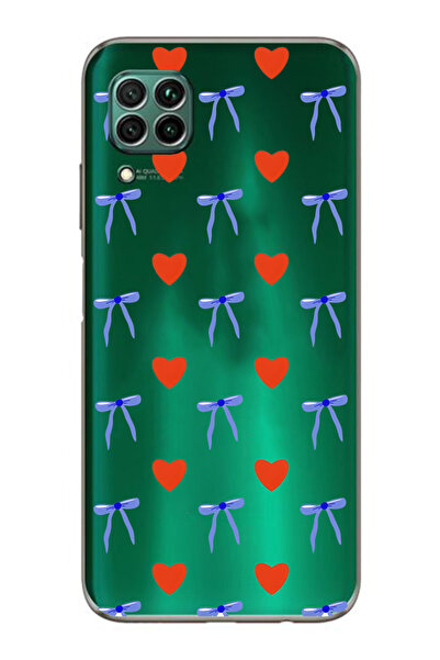 FLAMENKO حافظة هاتف شفافة متوافقة مع هاتف هواوي P40 Lite من نوع Heart and Rib...