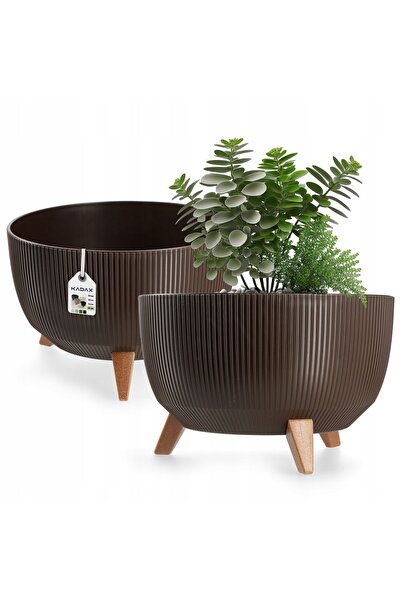 KADAX Flowerpot Garden Pot with Legs for Flowers Large Round Insert Bowl 40 c...