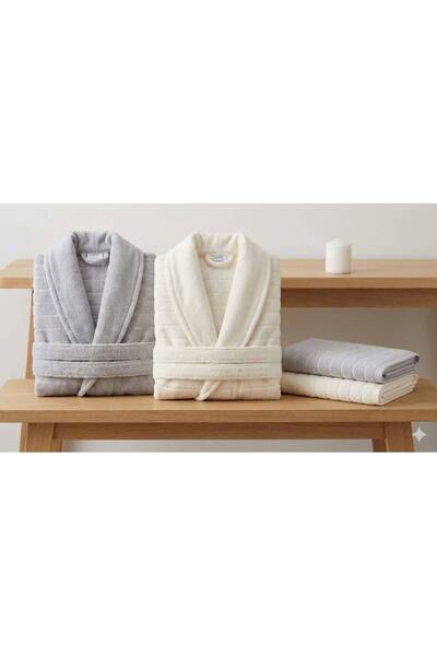 Özdilek Nev Mellow Grey-Cream Family Set