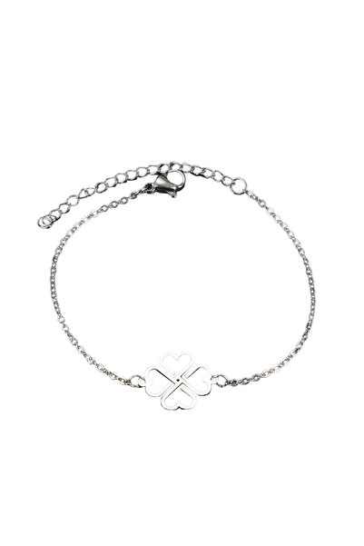 EFAYN.RO Bratara dama, model trifoi cu patru foi, pandantiv inimi norocoase, ...