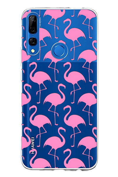 FLAMENKO حافظة هاتف هواوي Y9 برايم 2019 متوافقة مع فلامينجو منقوش شفافة