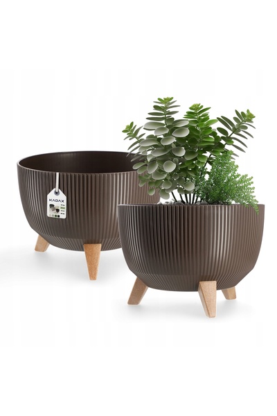KADAX Flowerpot Garden Pot with Legs for Flowers Large Round Insert Bowl 29 c...