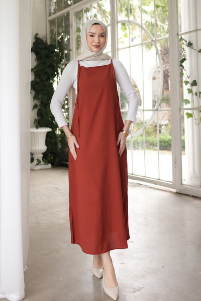 İmajButik Tile Rope Strap Gilet Dress