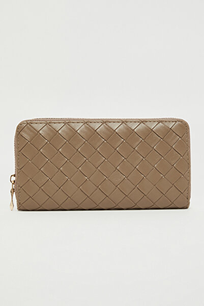 R&B Women's Khaki Braided Long Wallet