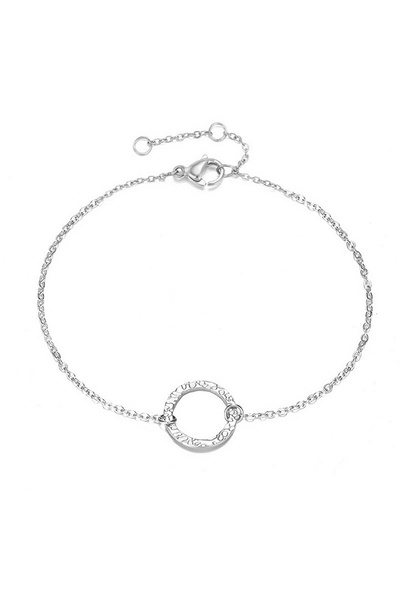 EFAYN.RO Adjustable silver bracelet with round pendant, women, EFAYN