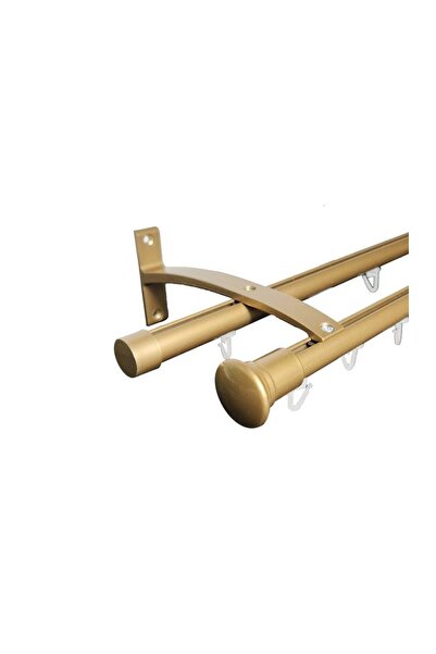 KLEIDECO galerie aluminiu 19 mm IBIZA cu canal dubla,auriu-inchis, 160 cm, ca...