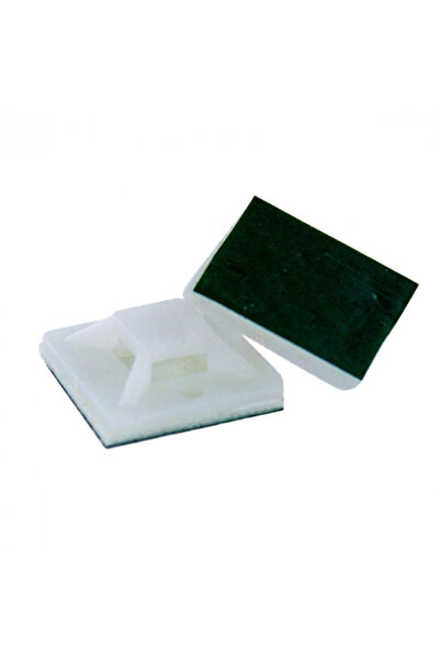 TECLA EDITION Set of 100 adhesive base supports for cable attachment, 20x20x7 mm